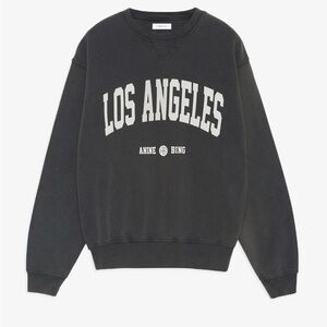 Anine Bing Ramona Sweatshirt (Los Angeles-Washed Black)